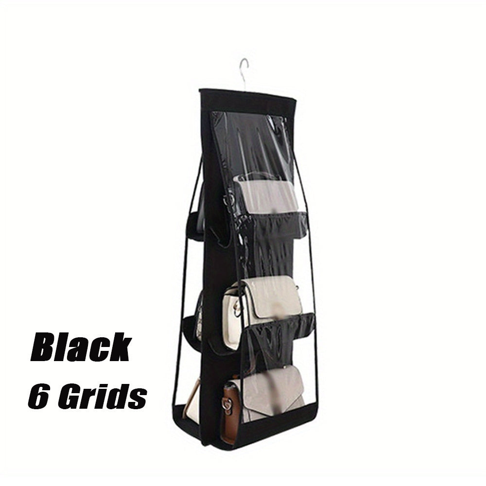 Women's Clear Hanging Organizer for Handbags Closet Storage Shelf