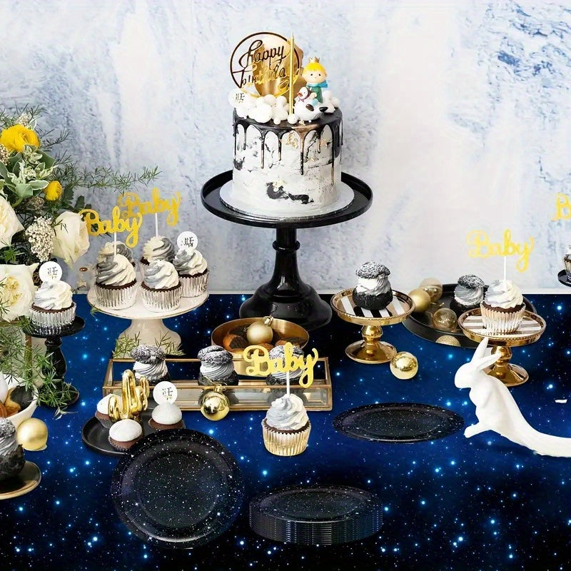 Disposable PEVA Starry Sky Tablecloth Waterproof Thickened for Party Banquet