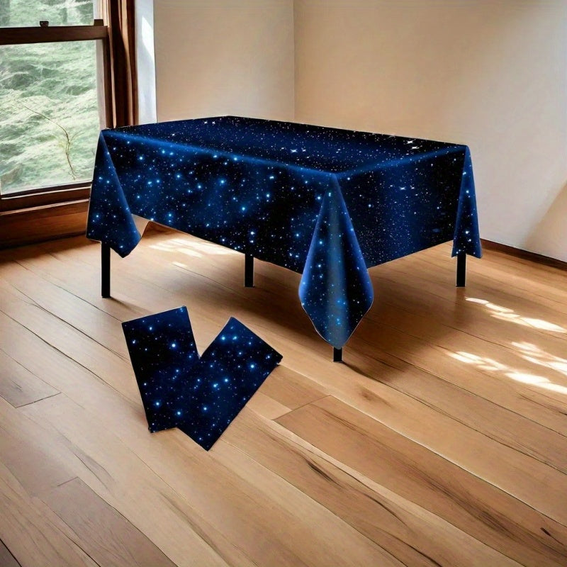Disposable PEVA Starry Sky Tablecloth Waterproof Thickened for Party Banquet