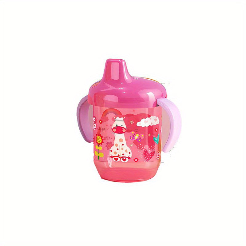 Kids' Duck-Shaped Cartoon Animal Handle Learning Cup Spill-Proof Water Bottle