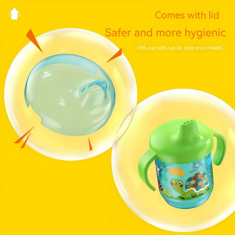 Kids' Duck-Shaped Cartoon Animal Handle Learning Cup Spill-Proof Water Bottle