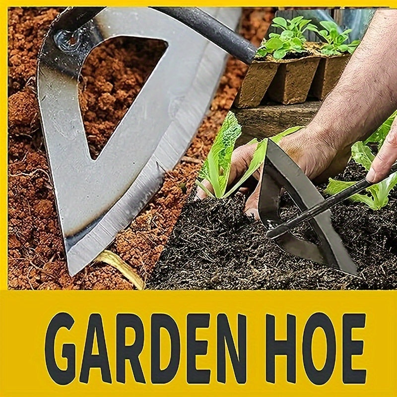 All-Steel Hardened Hollow Garden Hoe for Weeding and Soil Breaking