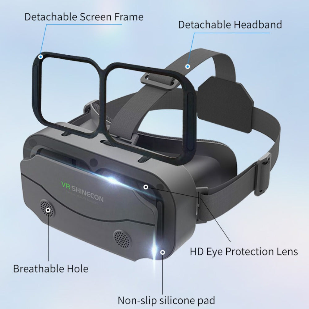 Gafas de realidad virtual móvil para iPhone y smartphones Android. Casco VR premium para una experiencia inmersiva
