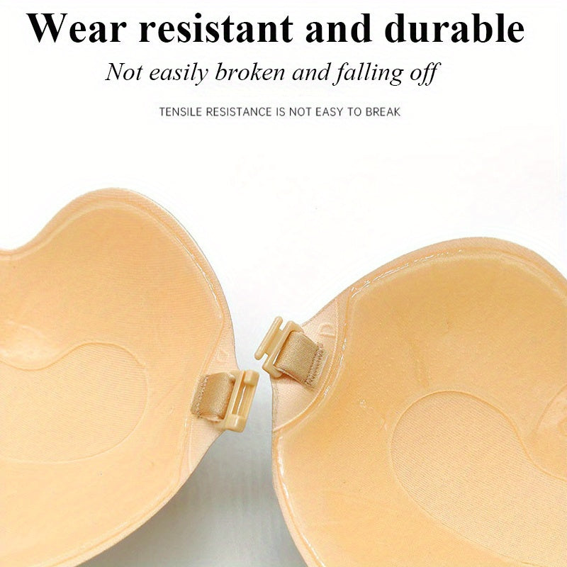 Women’s Strapless Seamless Self-Adhesive Lift Bra Opaque Silicone Support