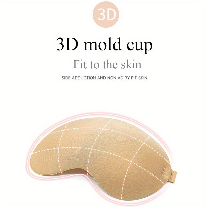 Women’s Strapless Seamless Self-Adhesive Lift Bra Opaque Silicone Support