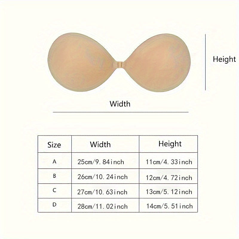 Women’s Strapless Seamless Self-Adhesive Lift Bra Opaque Silicone Support