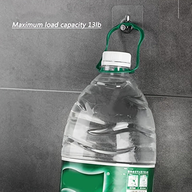 Self-Adhesive Wall Hooks 10 Pack 5.9kg Capacity for Pictures Bags and More