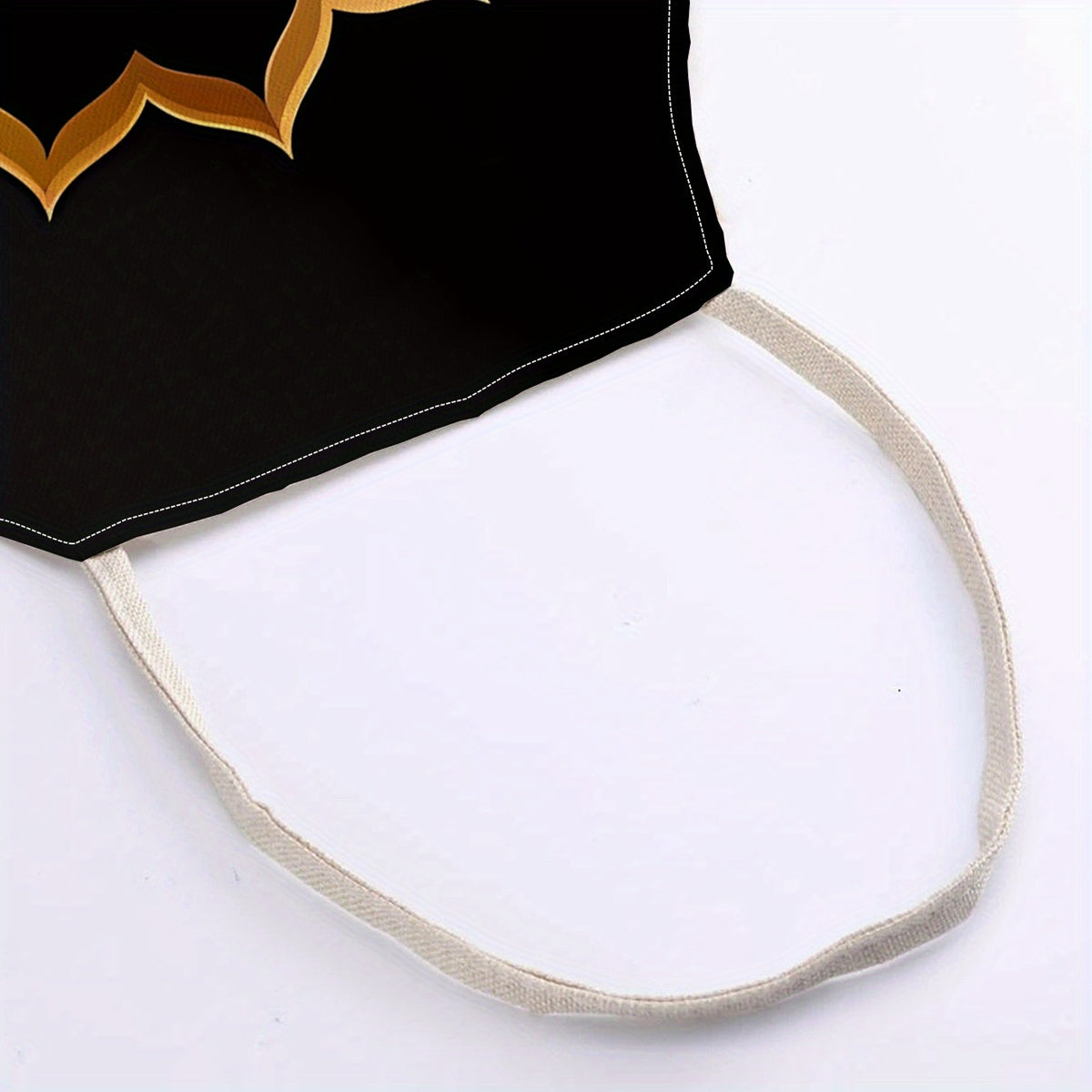 Ramadan Kareem Linen Apron with Moon and Lantern Print Reusable Kitchen Bakery Restaurant Use