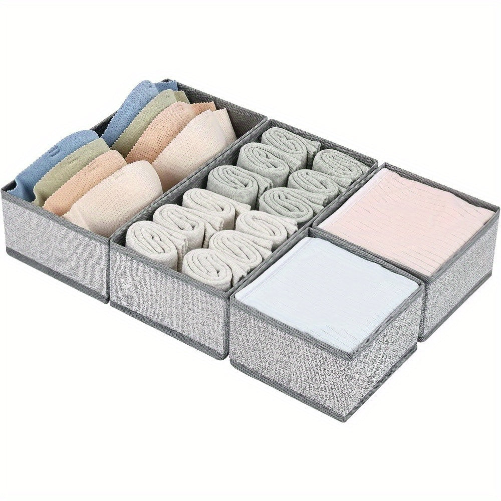 Juego de 4 cajas organizadoras de cajones plegables para ropa interior, calcetines, sujetadores y cinturones