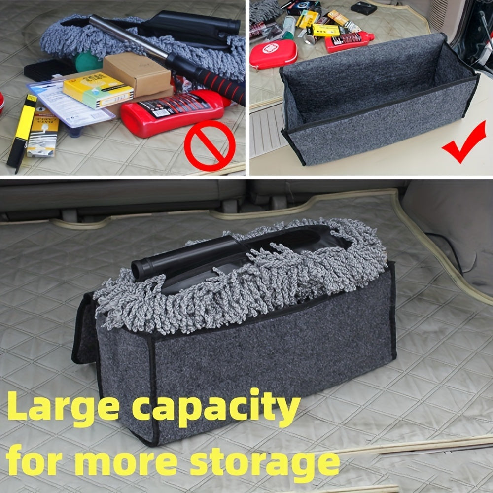 Foldable Felt Car Organizer for Universal Vehicle Storage and Trunk Organization