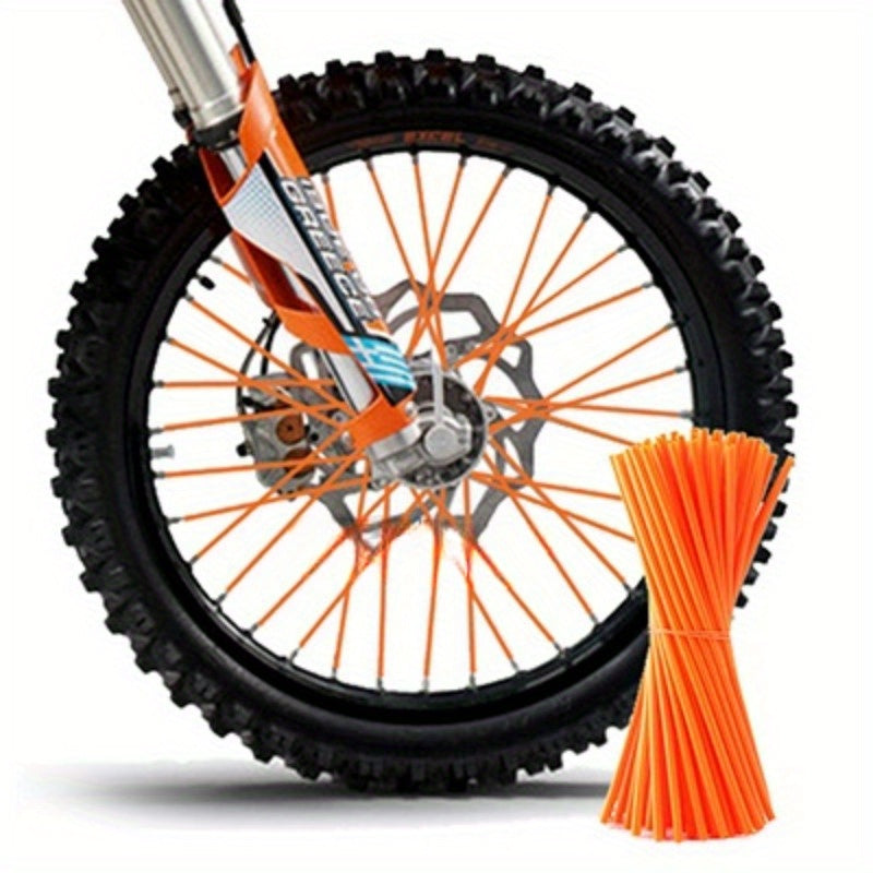 Motorcycle Dirt Bike Off Road Rim Wheel Spoke Cover 72pcs Black Stainless Steel