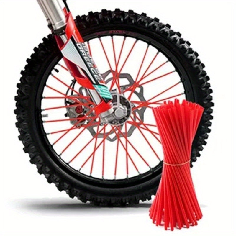 Motorcycle Dirt Bike Off Road Rim Wheel Spoke Cover 72pcs Black Stainless Steel