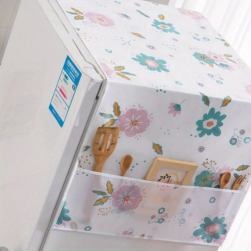 Mustahkam suv o'tkazmaydigan va yog' o'tkazmaydigan PEVA muzlatgich chang qopqog'i, sabzi va gullar dizayni bilan - oziq-ovqat bilan aloqa qilmaydigan plastik saqlash sumkasi, muzlatgich, mikroto'lqinli pech va boshqa qurilmalar uchun mukammal.