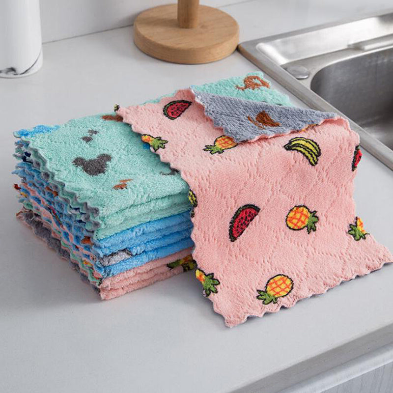 5 paños de cocina súper absorbentes, reutilizables y de secado rápido
