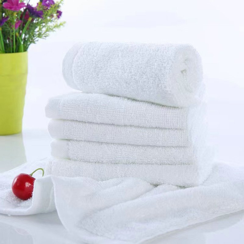 Cotton White Small Square Kitchen Towels for Hotel, Household, and Kitchen Use