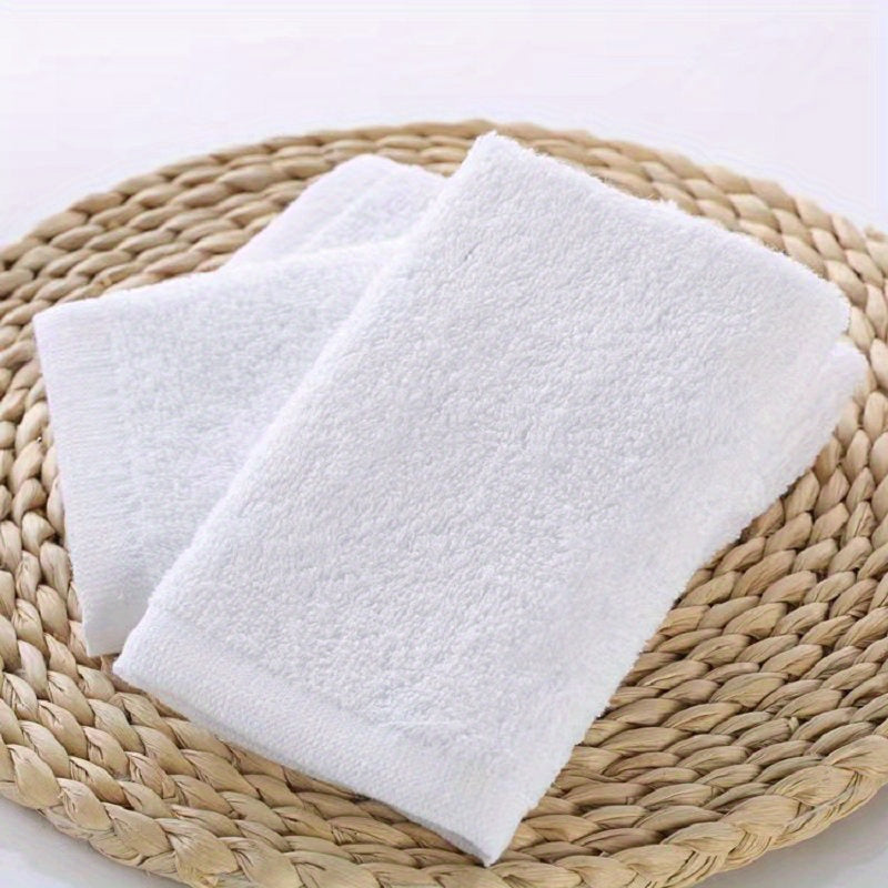 Cotton White Small Square Kitchen Towels for Hotel, Household, and Kitchen Use