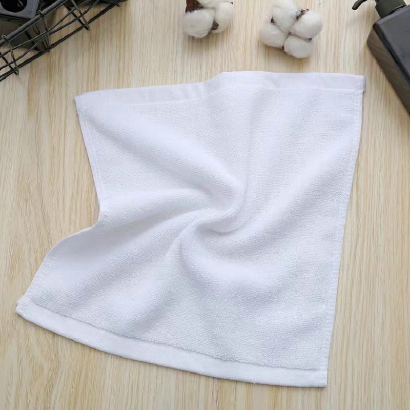 Cotton White Small Square Kitchen Towels for Hotel, Household, and Kitchen Use