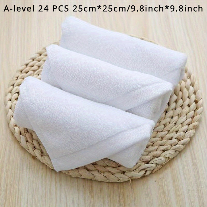 Cotton White Small Square Kitchen Towels for Hotel, Household, and Kitchen Use