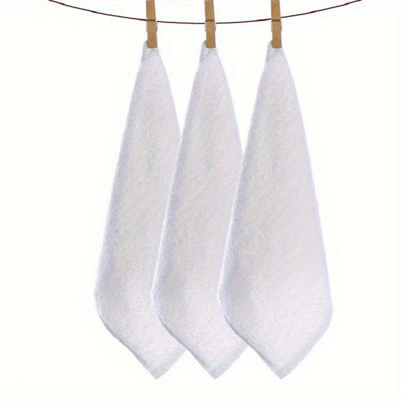 Cotton White Small Square Kitchen Towels for Hotel, Household, and Kitchen Use