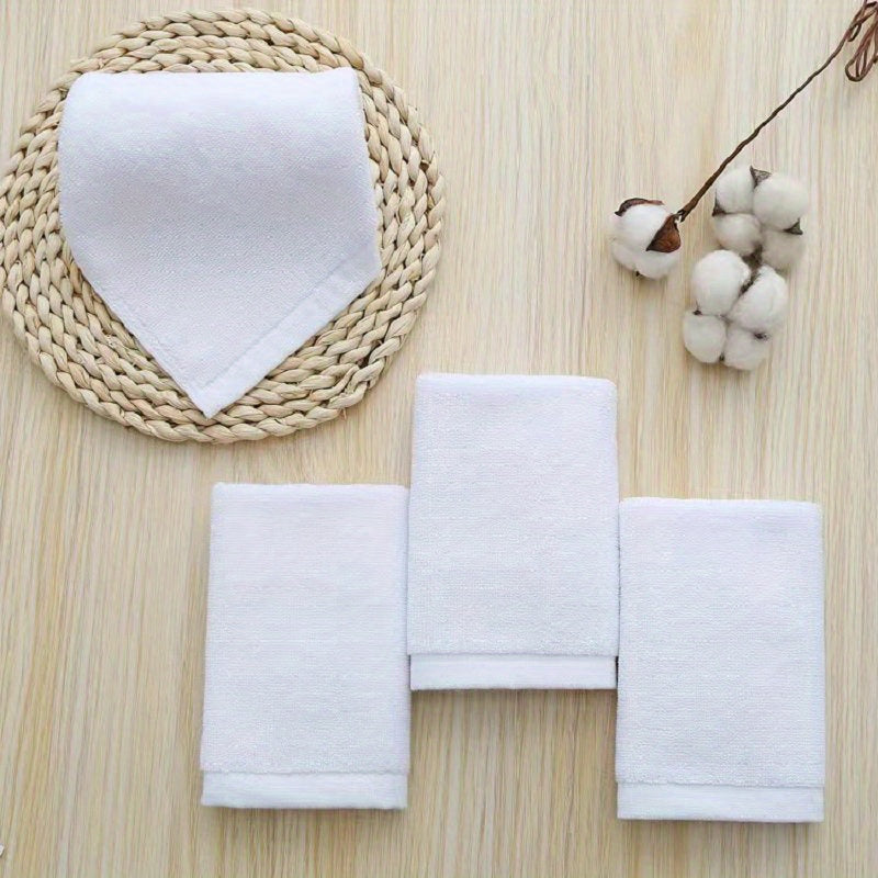 Cotton White Small Square Kitchen Towels for Hotel, Household, and Kitchen Use