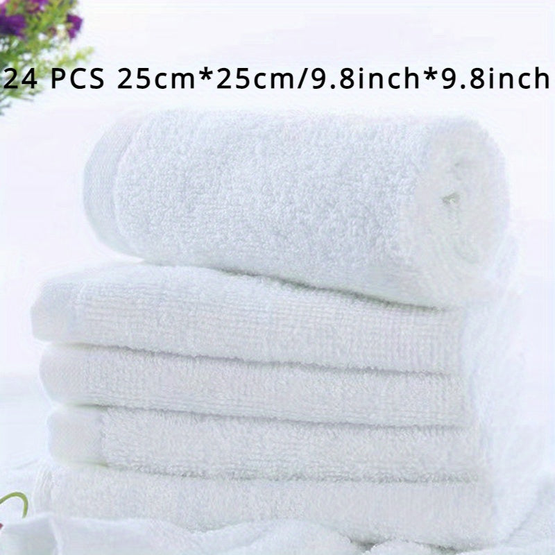 Cotton White Small Square Kitchen Towels for Hotel, Household, and Kitchen Use