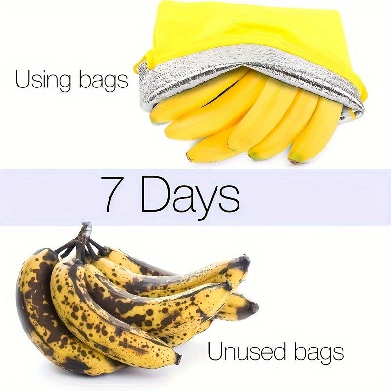 Fruit Storage Bag for Storing Yellow Bananas Washable Durable Kitchen Organizer