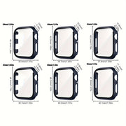 4-Piece Apple Watch Case and Screen Protector Set for Series 8/7/SE/6/5/4/3/2 40mm-45mm Ultra-Thin Scratch-Resistant