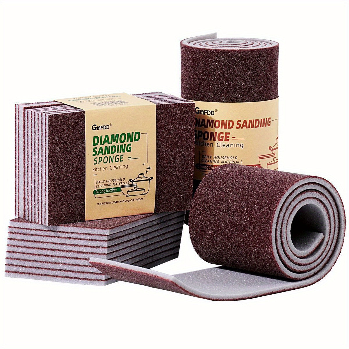 Губки из алмазного песка для мытья посуды, удаления ржавчины, упаковка 10 или 20