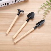 Set of Three Gardening Tools Including Flower Rake Small Shovel and Potted Supplies