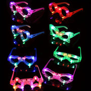 LED Light-Up Glasses with 6 Shapes, Includes 3 Batteries, for Parties and Events
