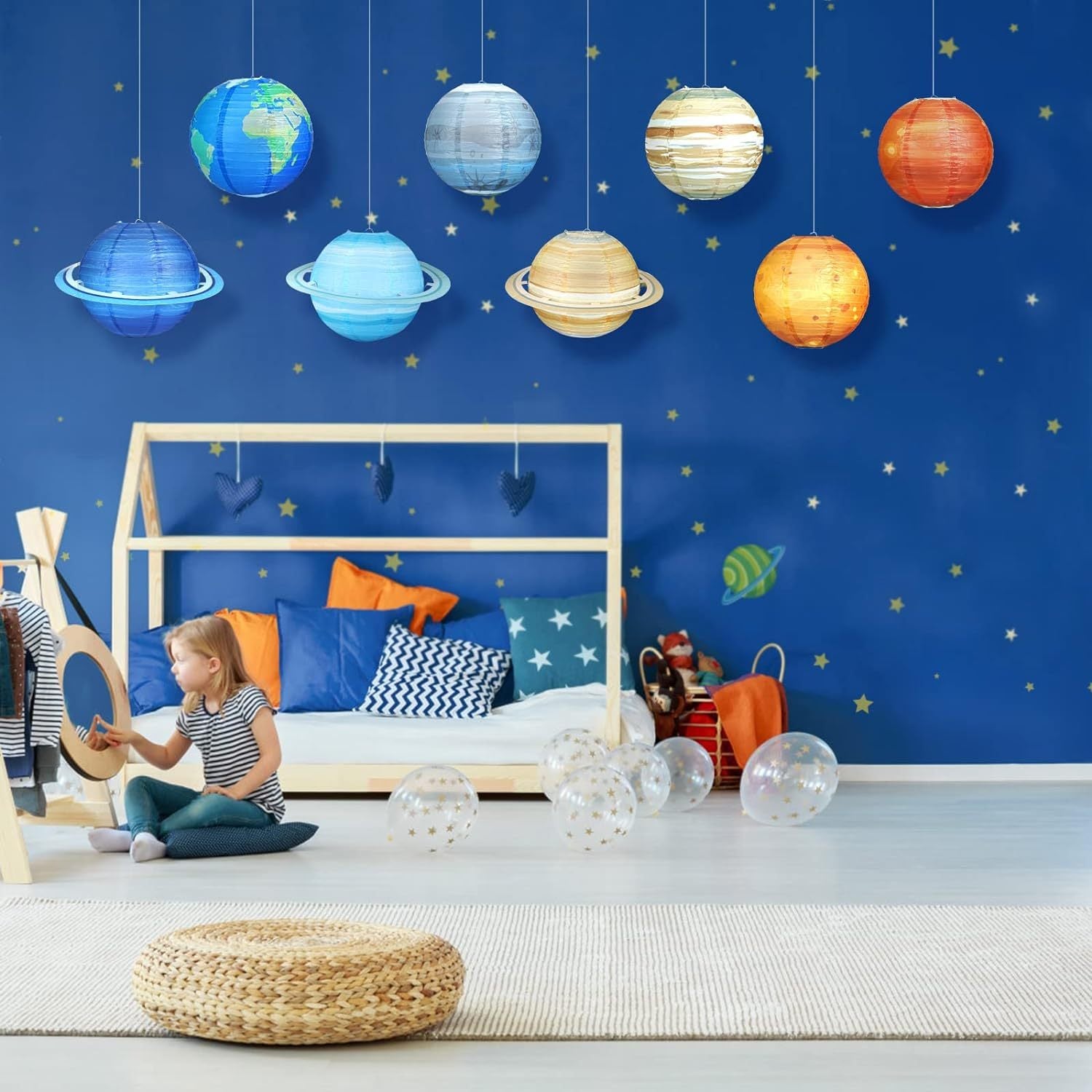Paper Lanterns 30.48 cm Space Theme Party Decorations for Birthday Room