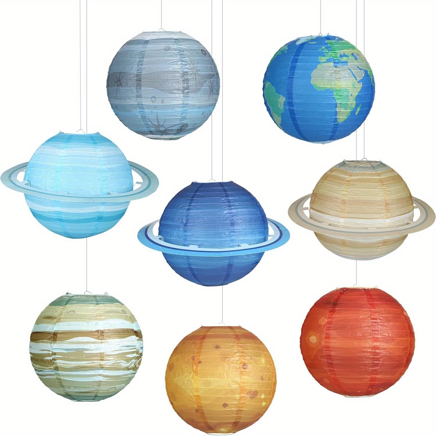 Paper Lanterns 30.48 cm Space Theme Party Decorations for Birthday Room