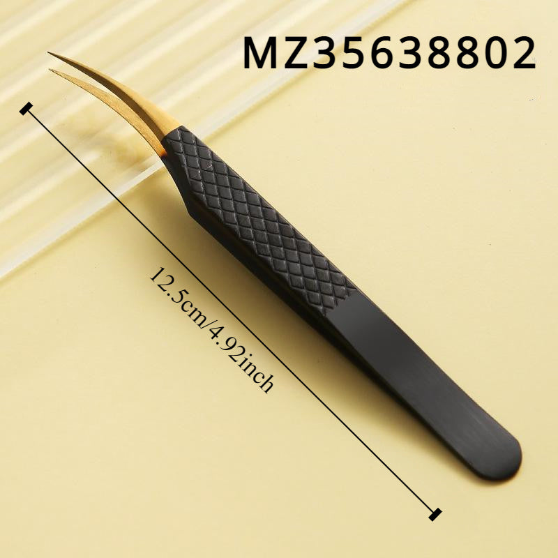 Щипцы для накладных ресниц, пинцет для бровей, инструмент для макияжа, черный