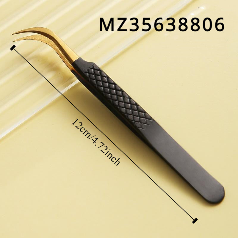 Щипцы для накладных ресниц, пинцет для бровей, инструмент для макияжа, черный