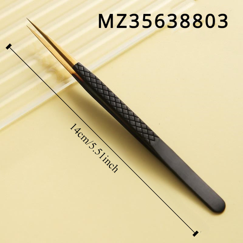 Щипцы для накладных ресниц, пинцет для бровей, инструмент для макияжа, черный