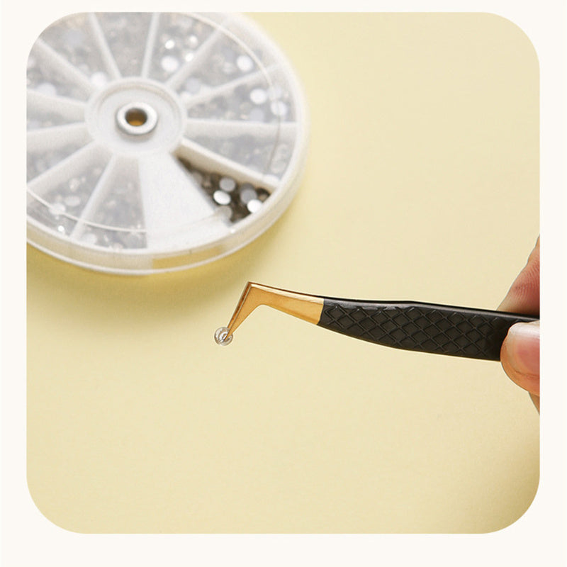 Щипцы для накладных ресниц, пинцет для бровей, инструмент для макияжа, черный