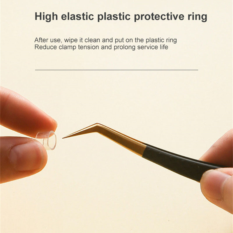 Щипцы для накладных ресниц, пинцет для бровей, инструмент для макияжа, черный