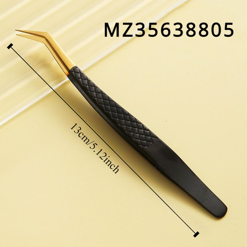 Щипцы для накладных ресниц, пинцет для бровей, инструмент для макияжа, черный