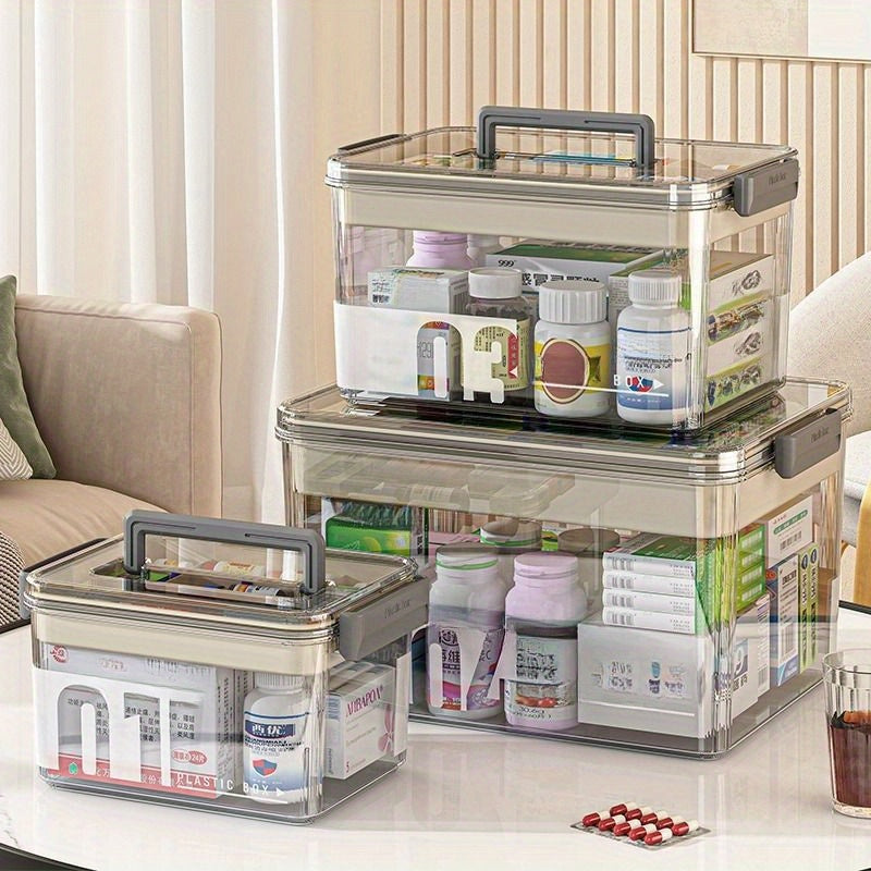 Large Capacity Waterproof Multi-Layer Medical Storage Box for Organizing Small Medicine Items