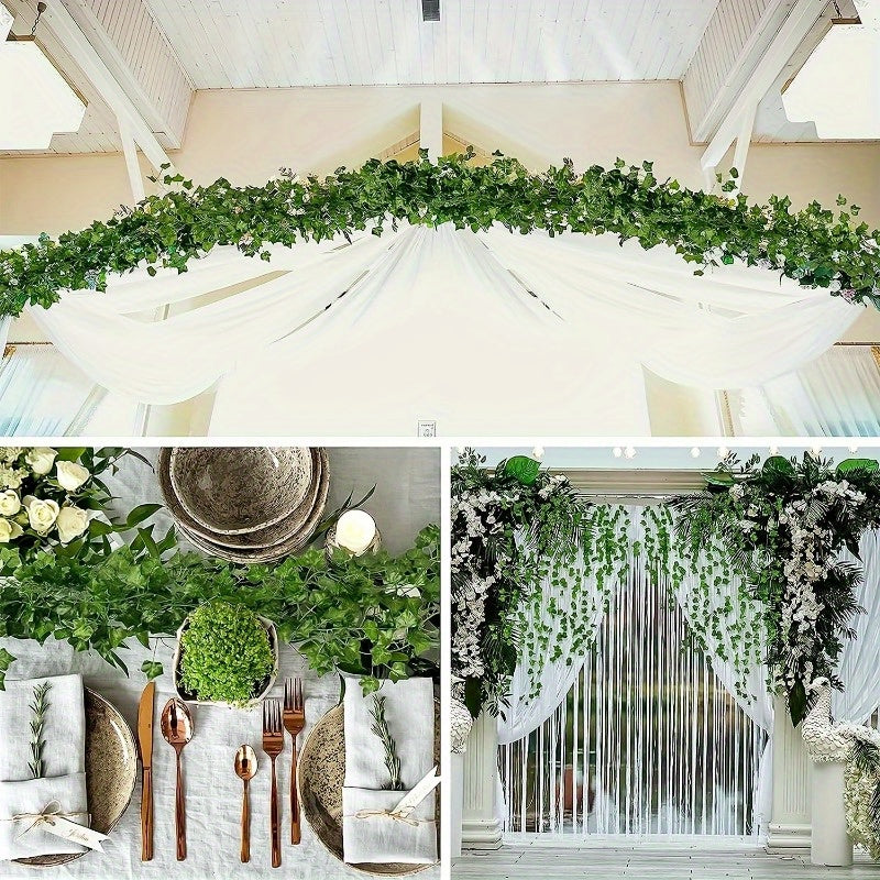 6 реалистичных искусственных плющевых гирлянд - идеально подходят для домашнего декора, стен, спален, патио, праздничных украшений и поделок. Включены материалы из смолы.