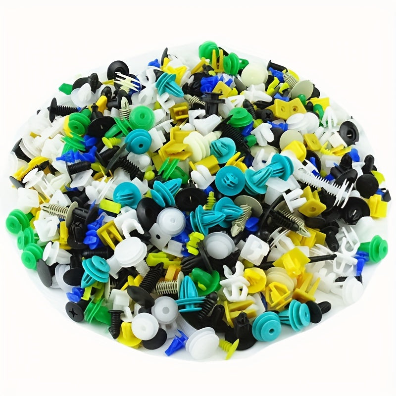 500pcs Universal Auto Fasteners Car Fender Push Retainer Pins Bumper Door Panel
