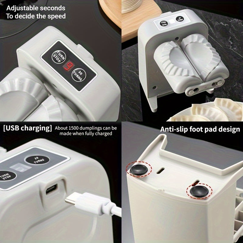 Rechargeable Automatic Dumpling Maker Machine with Lithium Battery and USB Charging