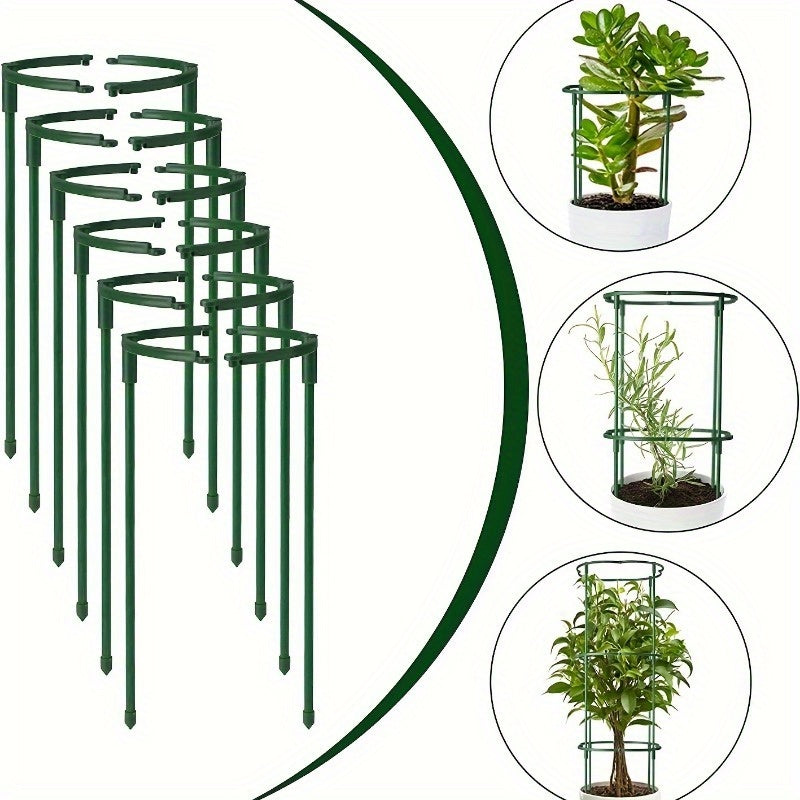 20-Pack Adjustable Plastic Plant Support Stakes for Tomatoes Monstera Peony Hydrangea