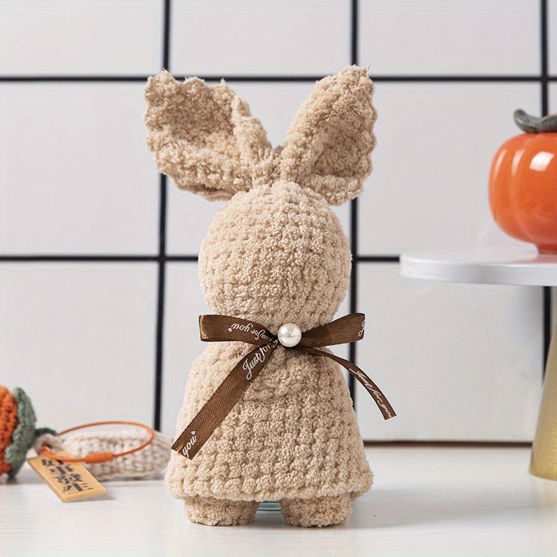 Cute Rabbit Pattern Washcloth Bath Towel Absorbent Quick-Drying Super Soft Skin-Friendly