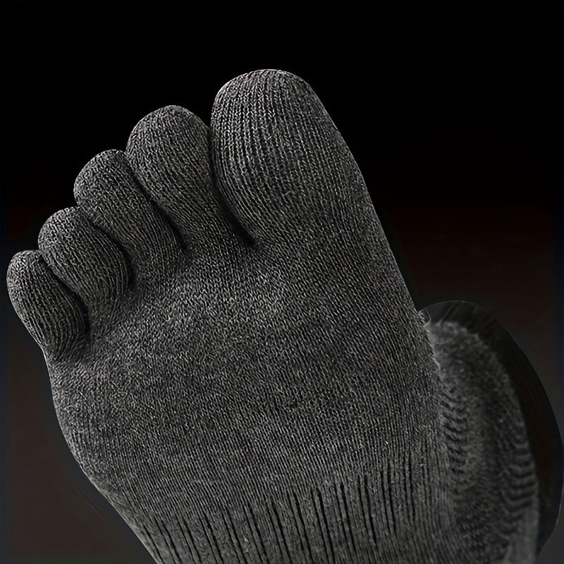 Мужские антибактериальные носки с разделённым пальцем и низким вырезом, 5 пар, дышащие летние носки