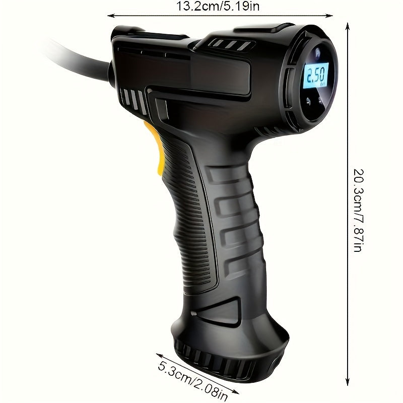 Portable Car Air Pump Electric Tire Inflator Wired Compact Universal