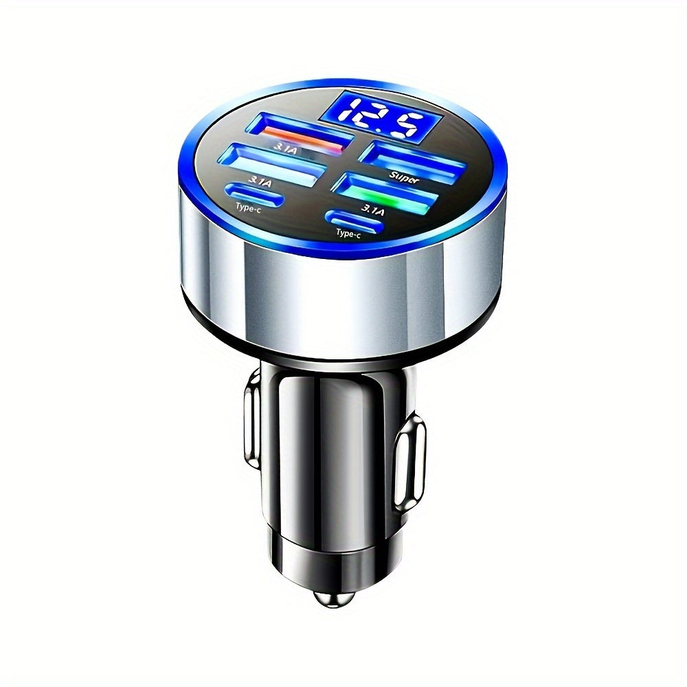 Fast Charging Car Charger Adapter with PD QC 3.0 USB Ports Digital Display