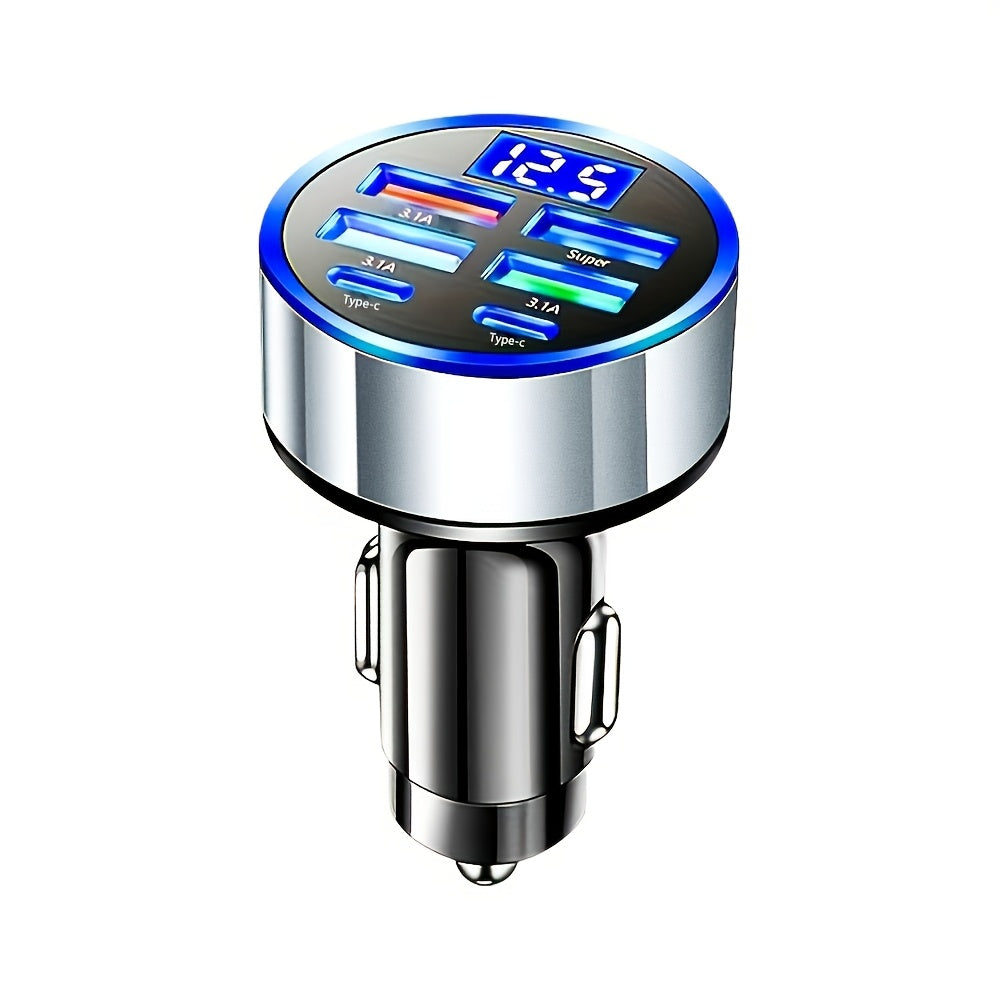 Fast Charging Car Charger Adapter with PD QC 3.0 USB Ports Digital Display