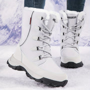 Women's Faux Fur-Lined Platform Snow Boots Casual Lace Up Warm Winter