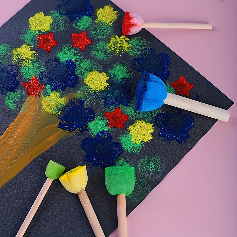 Set of 13 Sponge Painting Tools for DIY Graffiti Arts and Crafts